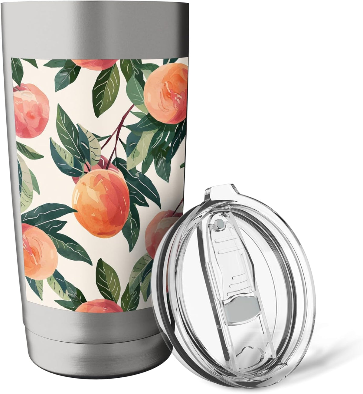 Vintage Fruit Pattern Art Peach Stainless Steel Insulated Tumbler