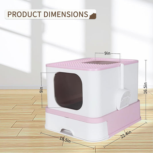 Stainless Steel Cat Litter: Covered, High Sides, Easy Clean