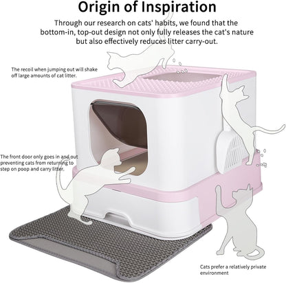 Stainless Steel Cat Litter: Covered, High Sides, Easy Clean