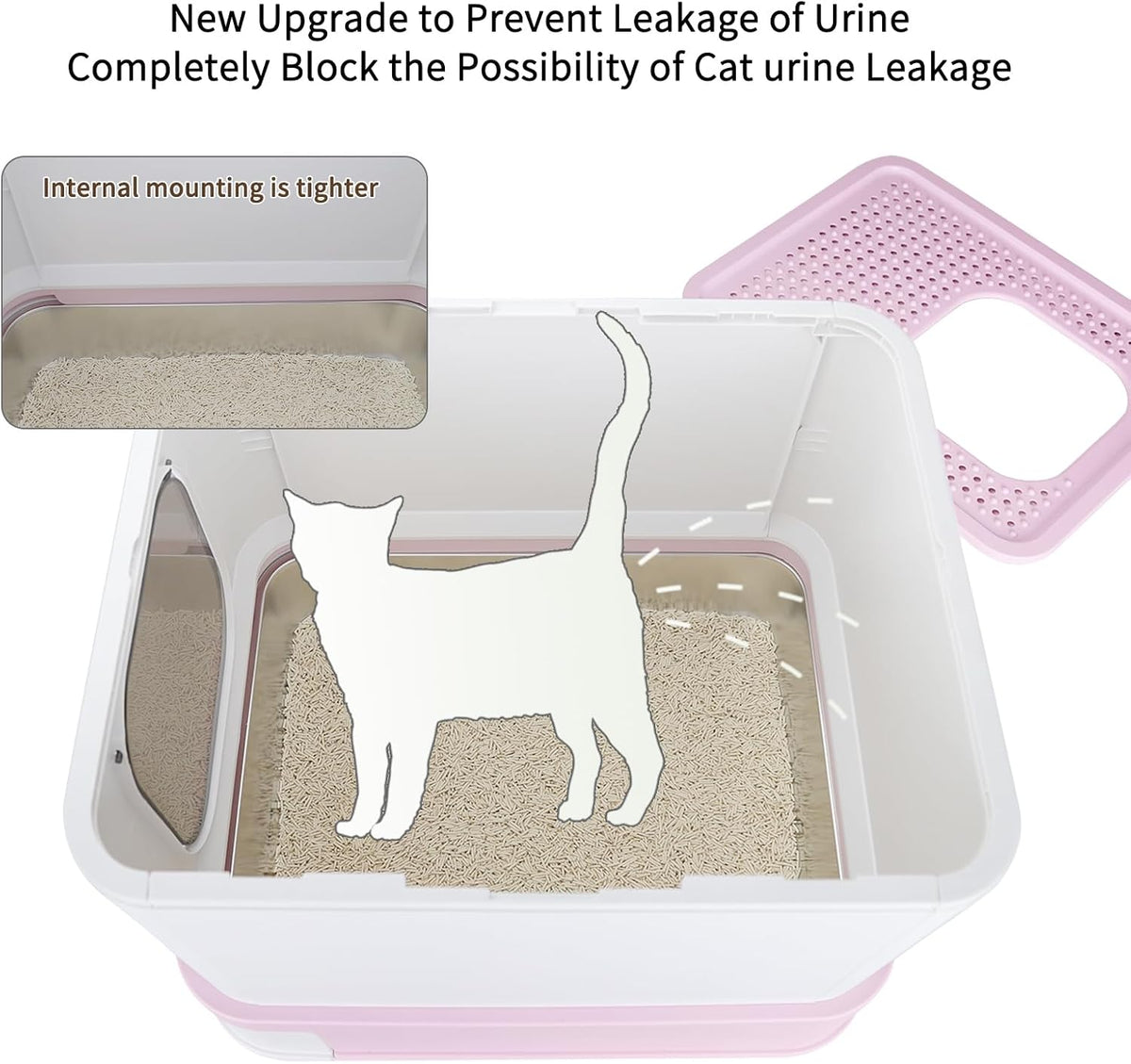 Stainless Steel Cat Litter: Covered, High Sides, Easy Clean