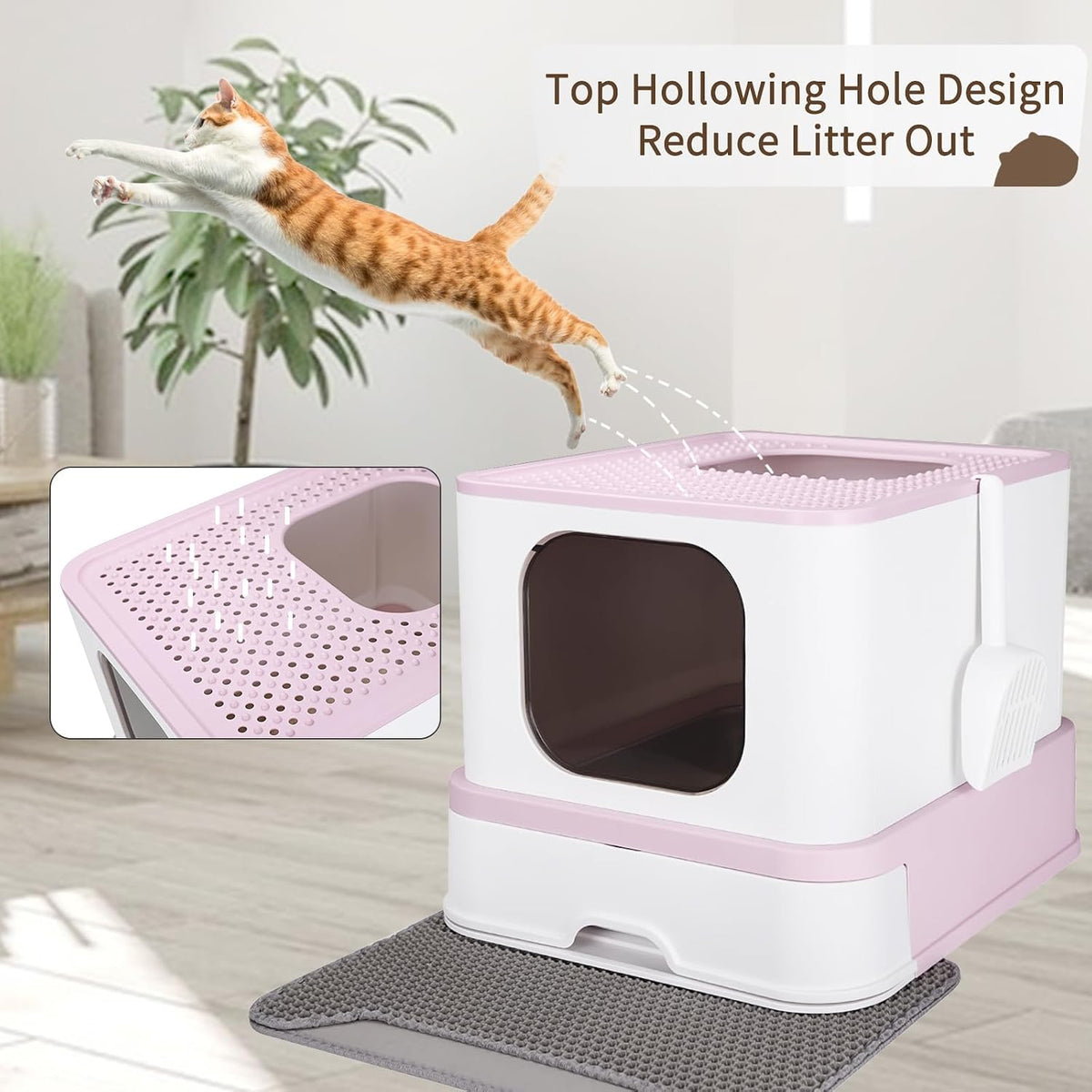 Stainless Steel Cat Litter: Covered, High Sides, Easy Clean