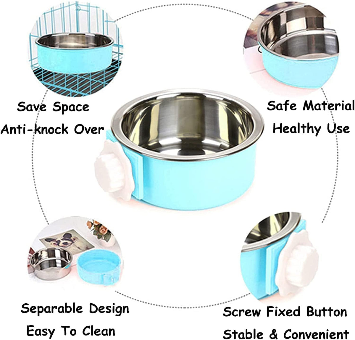 Rabbit Litter Box for Cage Bunny Corner Bedding Box Small Animal Litter Pan Hanging Pet Bowls Cage Potty Trainer Pet Toilet for Rabbit Bunny Guinea Pigs (Pink)