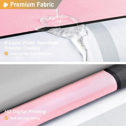 BTTN Pink Modern Geometric Waterproof Fabric Set, 72 x 72