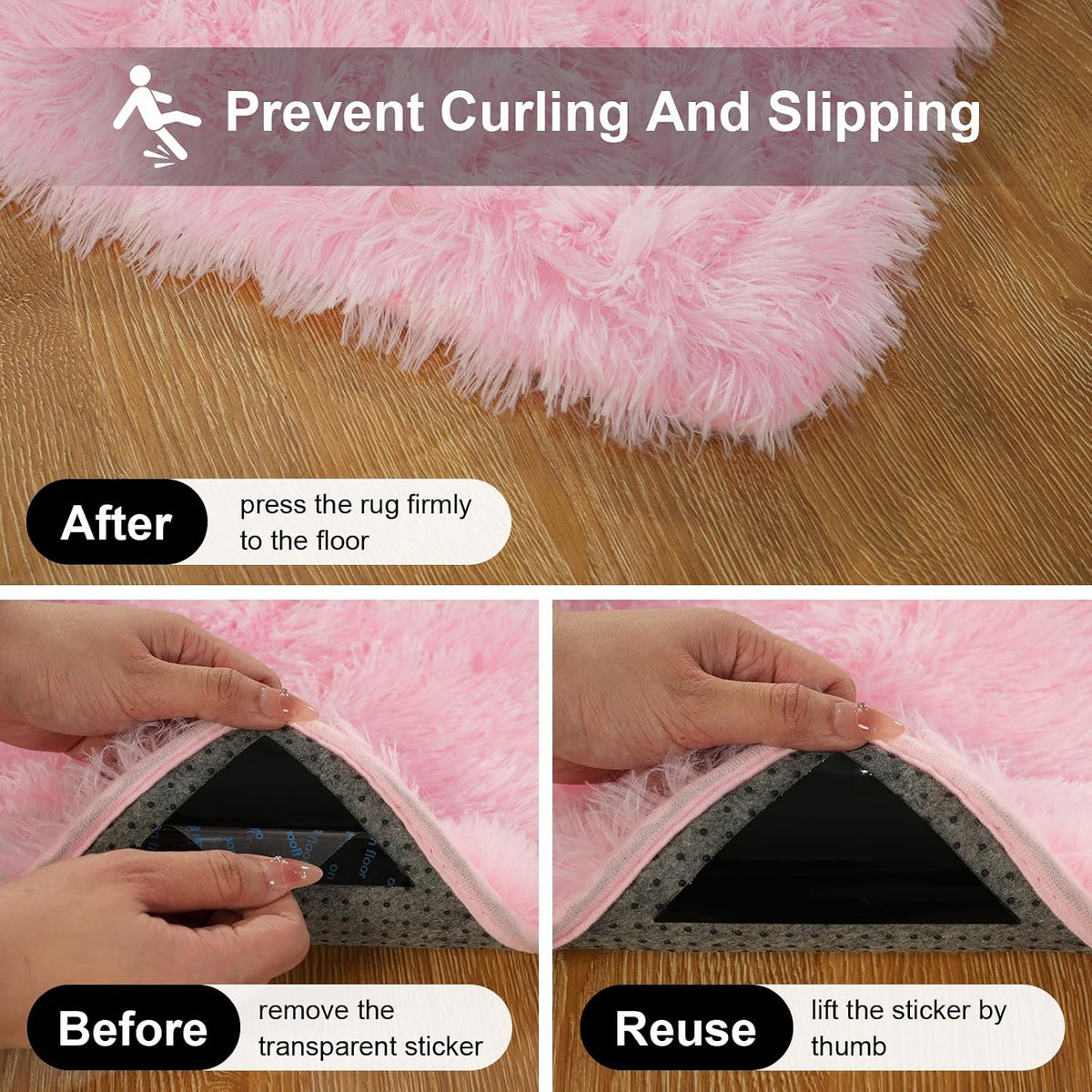 Pink Rug for Bedroom, 2x3 Small Fluffy Area Rugs for Living Room
