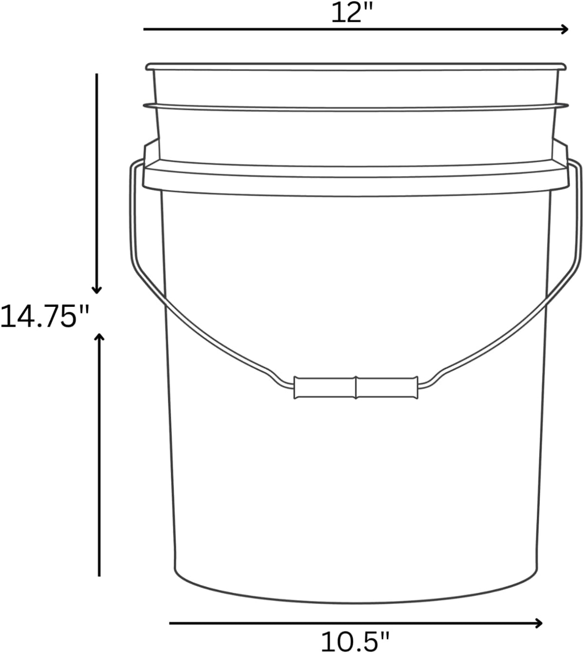 5 Gallon Premium HPDE Plastic Bucket - Made in USA Food Grade Storage Container, BPA Free All Purpose Pail (4, Pink)