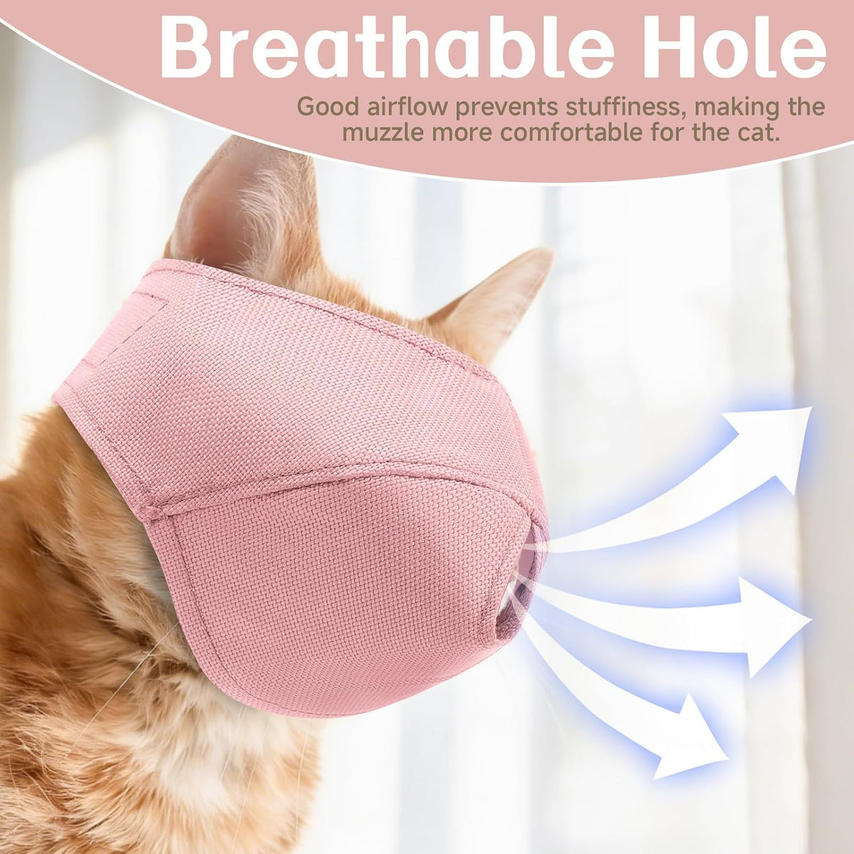 Cat Calming Muzzle for Grooming, Nail Trimming, Soft Head Cover