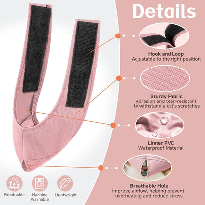 Cat Calming Muzzle for Grooming, Nail Trimming, Soft Head Cover