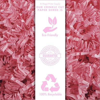 MagicWater Crinkle Cut Paper for Gift Baskets - 1 LB - Light Pink