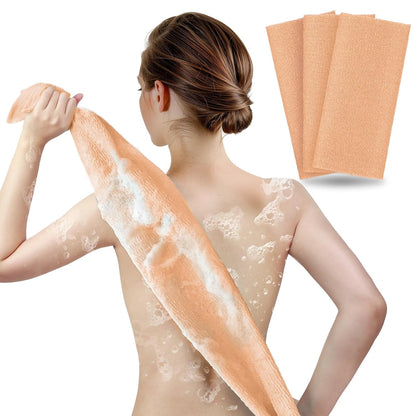 Exfoliating Washcloth & Body Scrubber, Peach, 3 Pack