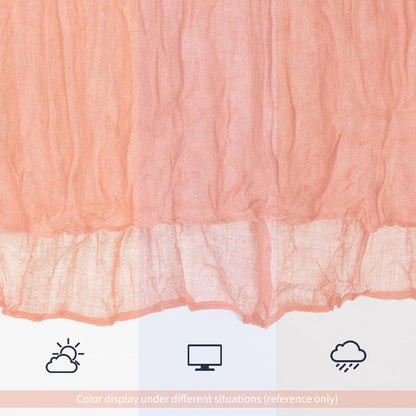 12 Pack Coral Table Runner 10Ft Cheesecloth Table Runner Rustic Gauze Table Runners Romantic Long Sheer Fabric Cheese Cloth Table Runners for Wedding Party Bridal Baby Shower