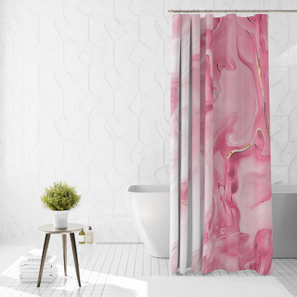 Shower Curtains Pink Marble Shower Curtain for Bathroom 72 X 72 Inch