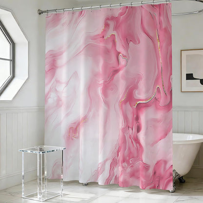 Shower Curtains Pink Marble Shower Curtain for Bathroom 72 X 72 Inch