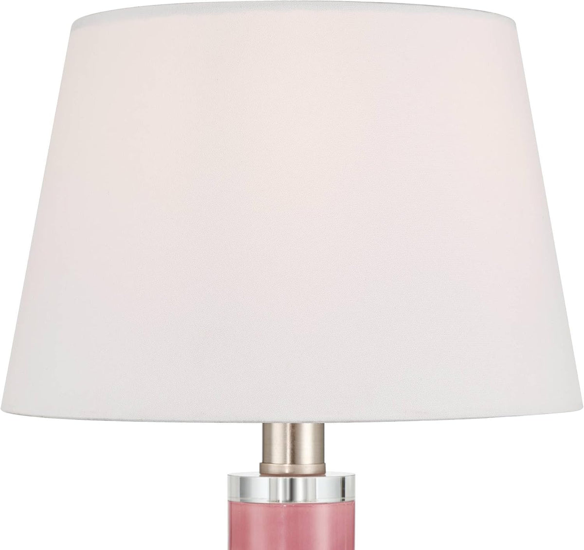 Peony Bloom 15" Small Table Lamp Pink Glass Flower Accent