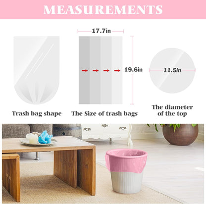 Small Pink Trash Bags 4 Gallon 150 Count Kitchen Garbage Bags