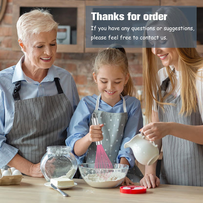 Pink Silicone Whisk Set of 3, 8/10/12 Inch, Non-Scratch