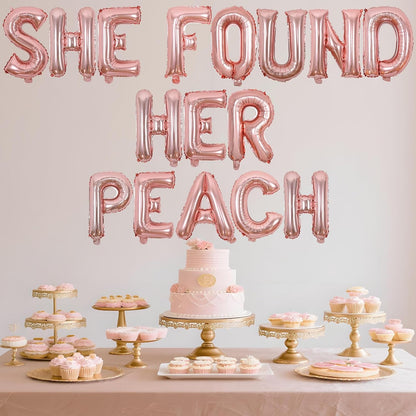 Peach Bachelorette Party Decor She Found Her Peach Decor Balloon Banner Where My Peaches At Banner Funny Peaches Balloon for Summer Fruit Bridal Shower Engagement Wedding Party