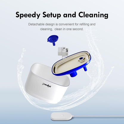 Cat Water Fountain Stainless Steel, Cat Fountain Dog Water Dispenser with Wireless Pump, 101oz/3L Cat Water Dispenser Build-in LED Light, BPA-Free Pet Water Fountain with Two Flow Modes