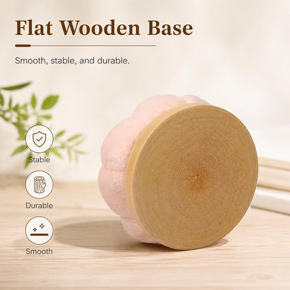 Wooden Base Pin Cushion for Sewing with 100 Plastic Head Pins