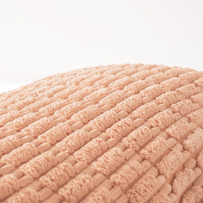 Decorative Throw Pillow Covers for Bed Couch Bedroom Bench, Soft Corduroy Solid Pillow Case, Rustic Farmhouse Boho Room Decor,54" x 20" (Pack of 1),Peach