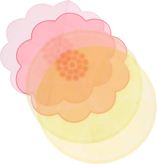4pcs Silicone Stretch Lids Bowl Covers Set Food-grade Silicone Seal Covers for Food Storage Reusable Bowl Lids in Rose Red Light Pink Yellow and Green Suitable for Kitchen