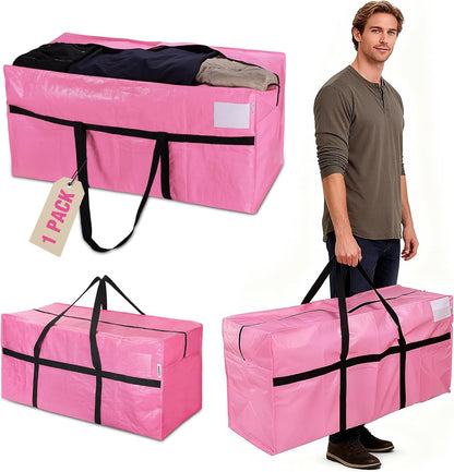 1-Pack 66 Gallon Extra Large Moving Bag with Zipper & Carry Handles