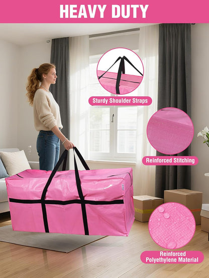 1-Pack 66 Gallon Extra Large Moving Bag with Zipper & Carry Handles