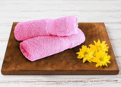 6 Piece Towel Sets, 100% Cotton Turkish Towels for Bathroom, 2 Bath Towel, 2 Hand Towel, and 2 Wash Cloth - Pink Towel Set
