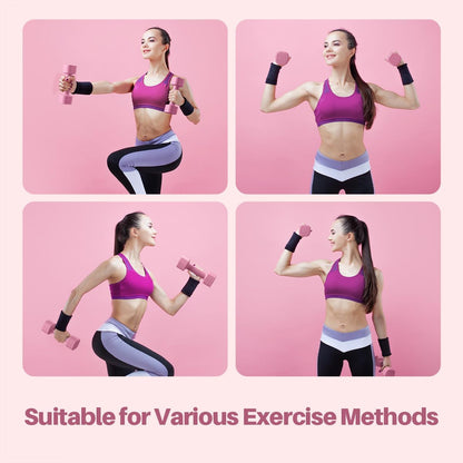 Adjustable Dumbbell Set, 4 in 1 Free Weight Dumbbell Set for Women, Hand Weight for Women at Home, Each 2lb 3lb 4lb 5lb with TPU Soft Rubber Handle for Home Gym Aquatic Fitness Equipment
