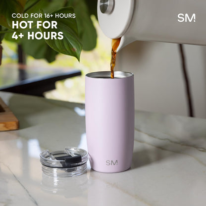 Travel Coffee Mug with Lid | 16oz | Pink