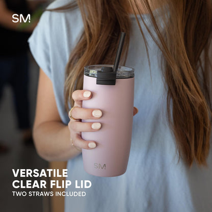 Travel Coffee Mug with Lid | 16oz | Pink