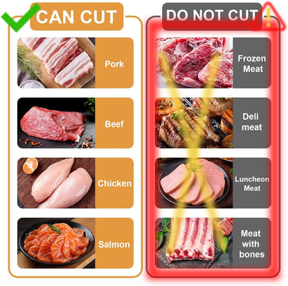 Fresh Meat Slicer, Manual Fresh Meat Cutter, Meal Prep, 2mm or 4mm