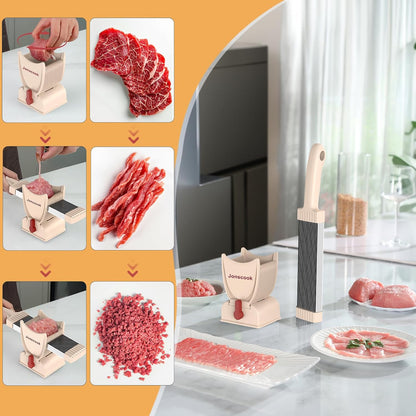Fresh Meat Slicer, Manual Fresh Meat Cutter, Meal Prep, 2mm or 4mm