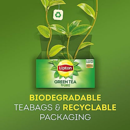 Peach Green Tea 6-Pack Flavored Tea Bags with Caffeine and Flavonoids, 120 Count Unsweetened Hot or Iced Tea Bags for Tea Lovers, Rainforest Alliance Certified