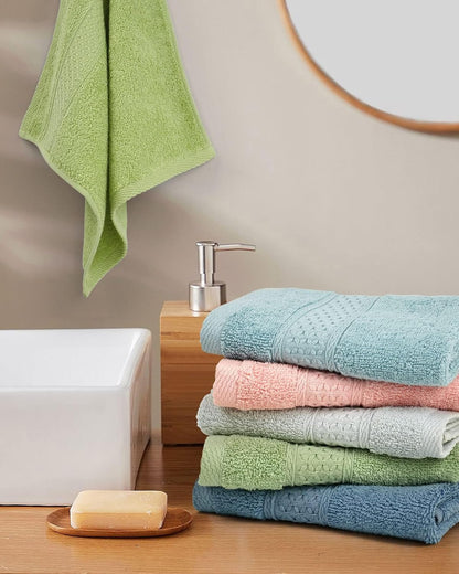 Pure Cotton Wash Cloths Face Cloths, 6 Colors, 13 x 13 Inches