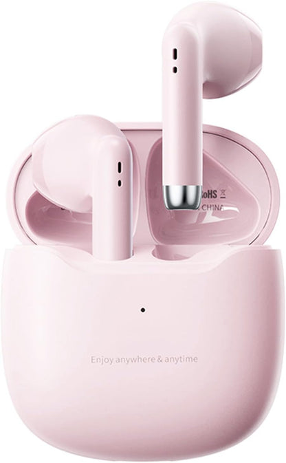 True Wireless Earbuds Bluetooth 5.3 with Microphone for Working Out Noise Canceling Blue Tooth Ear Buds Deep Bass TWS Wireless Earphones with Charging Case in Ear Headphone for iPhone Android
