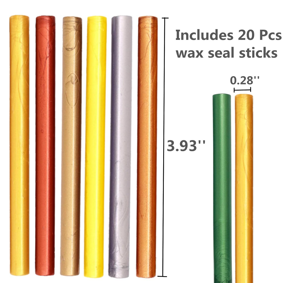Pearl Pink Wax Seal Sticks, 20pcs Glue Gun Wax Sealing Sticks Beads Only Suit for 0.28'' Glue Gun, Great for Wax Seal Stamp, Wedding Invitations, Letter Envelopes (Pearl Pink)