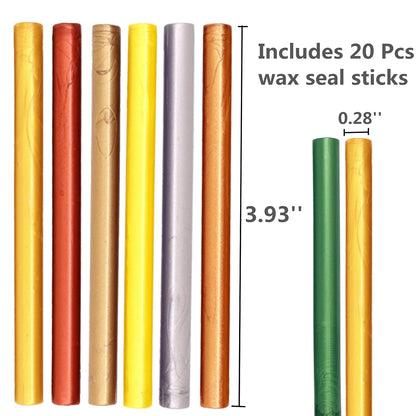 Pearl Pink Wax Seal Sticks, 20pcs Glue Gun Wax Sealing Sticks Beads Only Suit for 0.28'' Glue Gun, Great for Wax Seal Stamp, Wedding Invitations, Letter Envelopes (Pearl Pink)