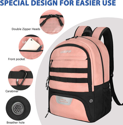 Soccer Backpack with Ball Holder & Shoe Compartment Large Capacity Sports Bag for Training