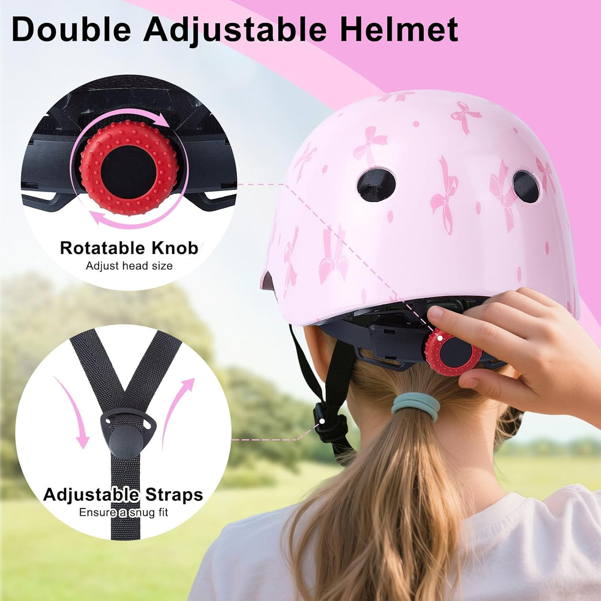 Helmet for Kids 3-8-14 with Knee and Elbow Pads Set