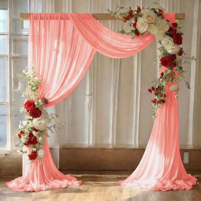 Pack of 1 Wedding Arch Drape Panel Fabric 30" x 20ft - Peach