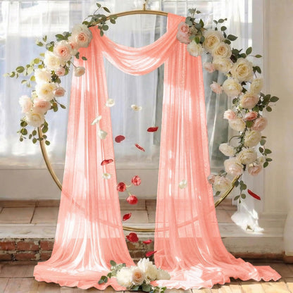 Pack of 1 Wedding Arch Drape Panel Fabric 30" x 20ft - Peach