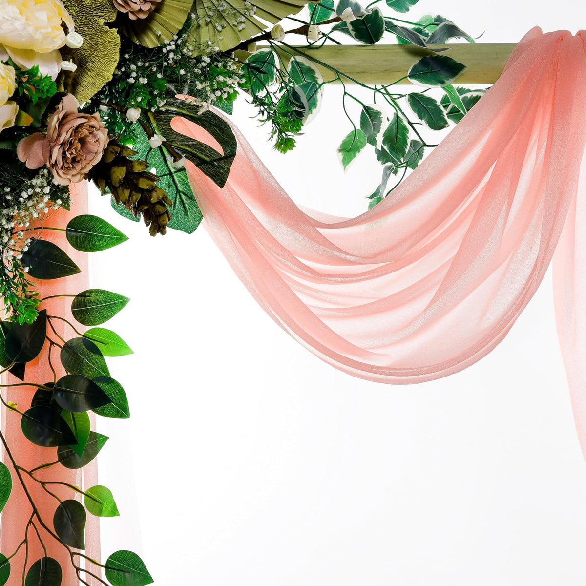 Pack of 1 Wedding Arch Drape Panel Fabric 30" x 20ft - Peach