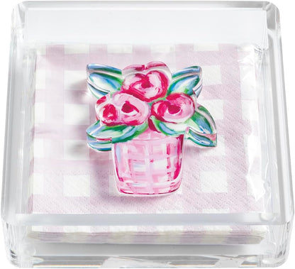 Acrylic Flower Napkin Holder