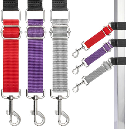 Dog Grooming Arm Accessories, 3 Pack Adjustable Grooming Loop Extension Straps, Pet Bathing Restraints Leashes Table Lead for Small, Medium & Large Dogs