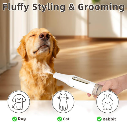 Vacuum Grooming Brush,4-In-1 Kit for Shedding,Deshedding Tool for Dog