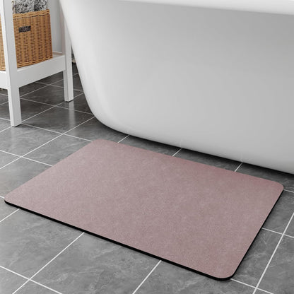 Bath Rugs 24x17-Diatomaceous Earth Stone Bath Mats for Bathroom,Blush Pink