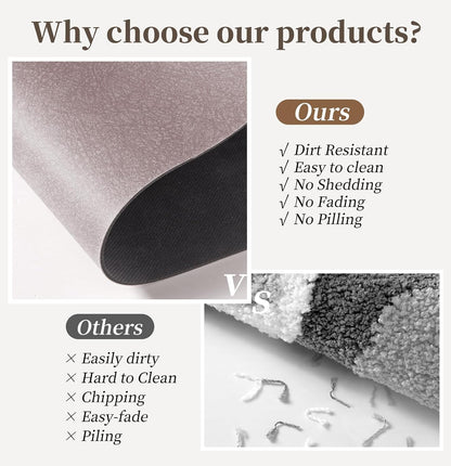 Bath Rugs 24x17-Diatomaceous Earth Stone Bath Mats for Bathroom,Blush Pink