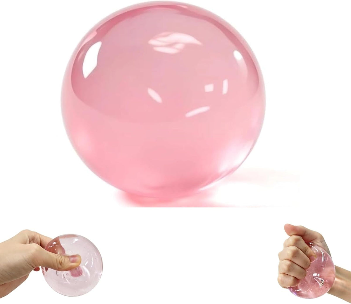 Coconut Oil Squishy,Soft Squishy Coconut Squishy Stress Balls,Slow Rising Stress Relief Toy,Funny Stress Balls for Anxiety Relief & Sensory Calm（Pink）