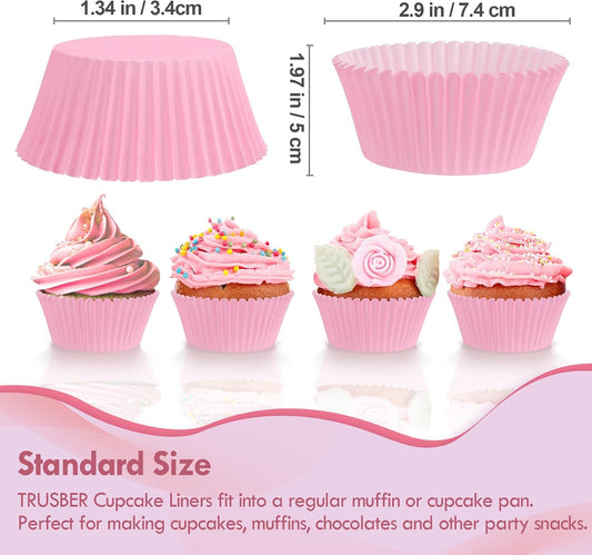 Pink Cupcake Liners Standard Non-stick Muffin Baking Cups 100pcs