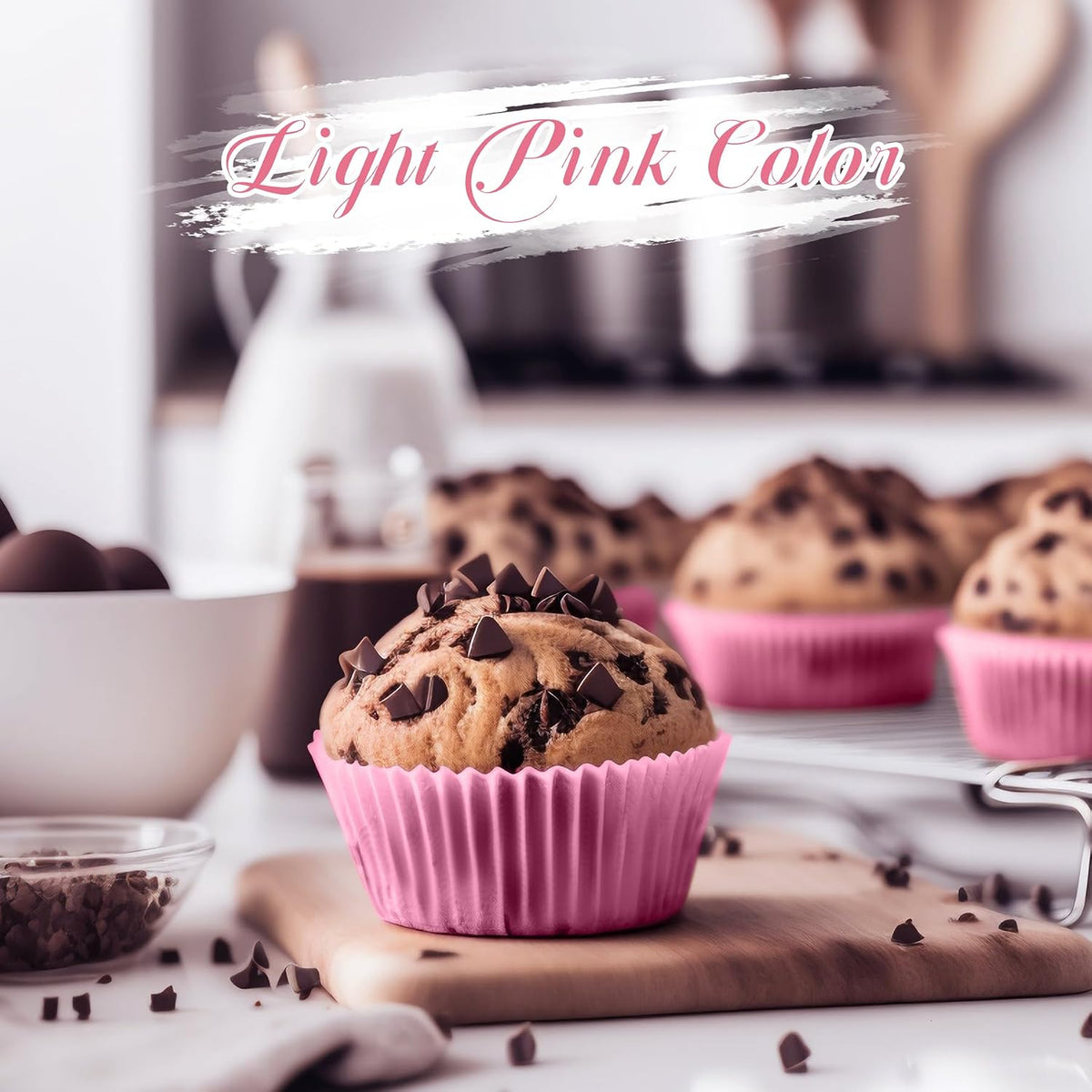 Pink Cupcake Liners Standard Non-stick Muffin Baking Cups 100pcs